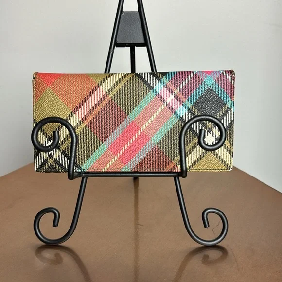 Vivienne Westwood leather plaid print long wallet - Picture 3 of 7